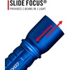 image:imageCoast XP11R 2600 Lumen USBC Rechargeable LED Flashlight with Slide Focusand Pure Beam Focusing Optic 4 Light Modes BlackBlue